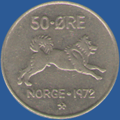 50 эре Норвегии 1972 года
