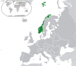 Месторасположение Норвегии